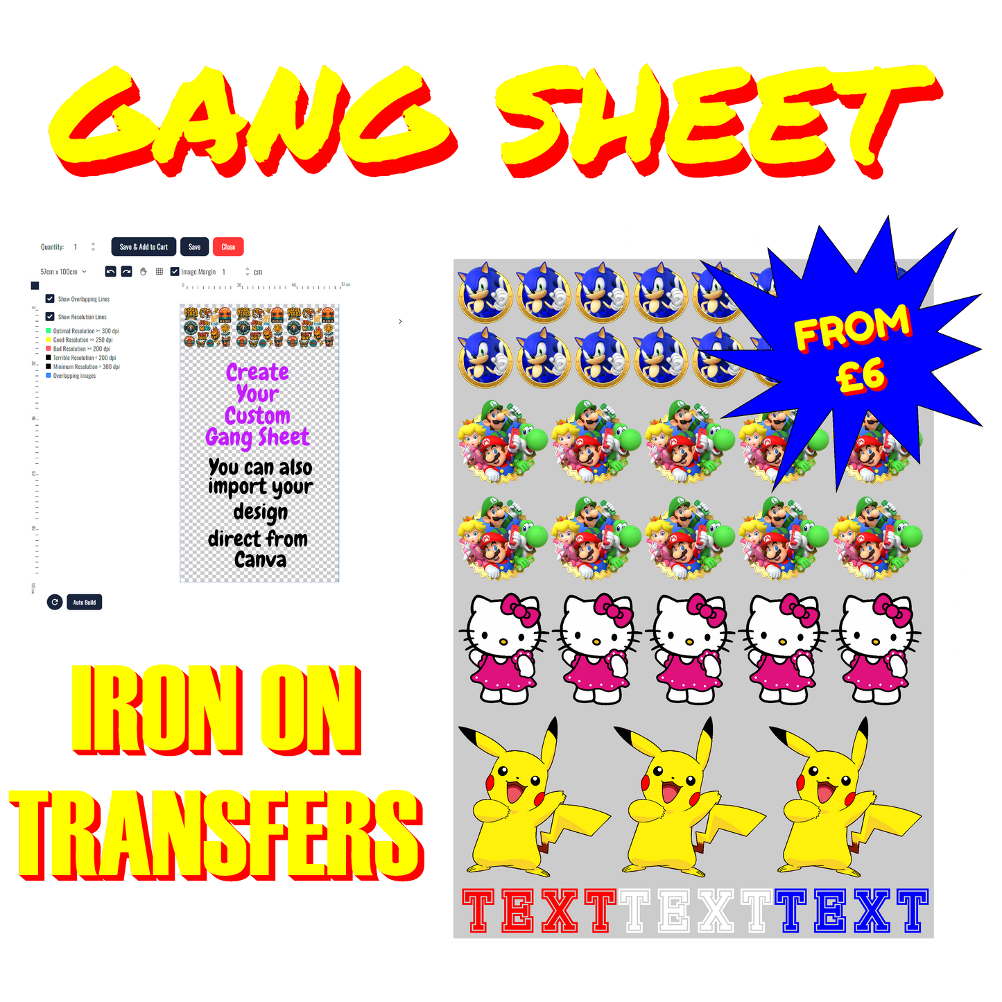 DTF Transfer Gang Sheet Builder
