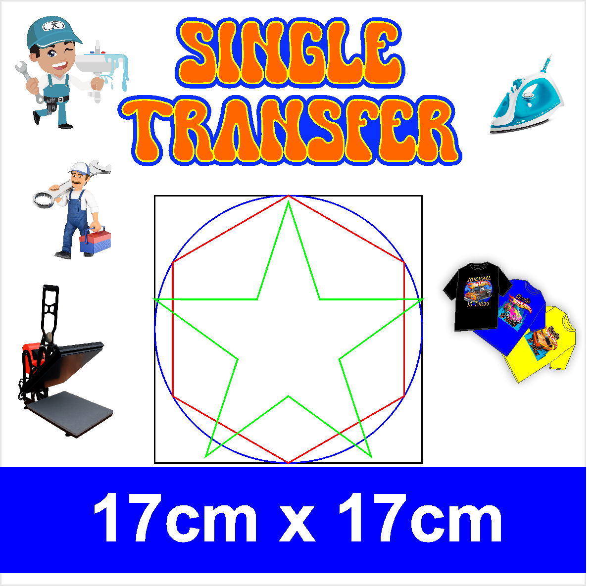 Single Iron On Transfers