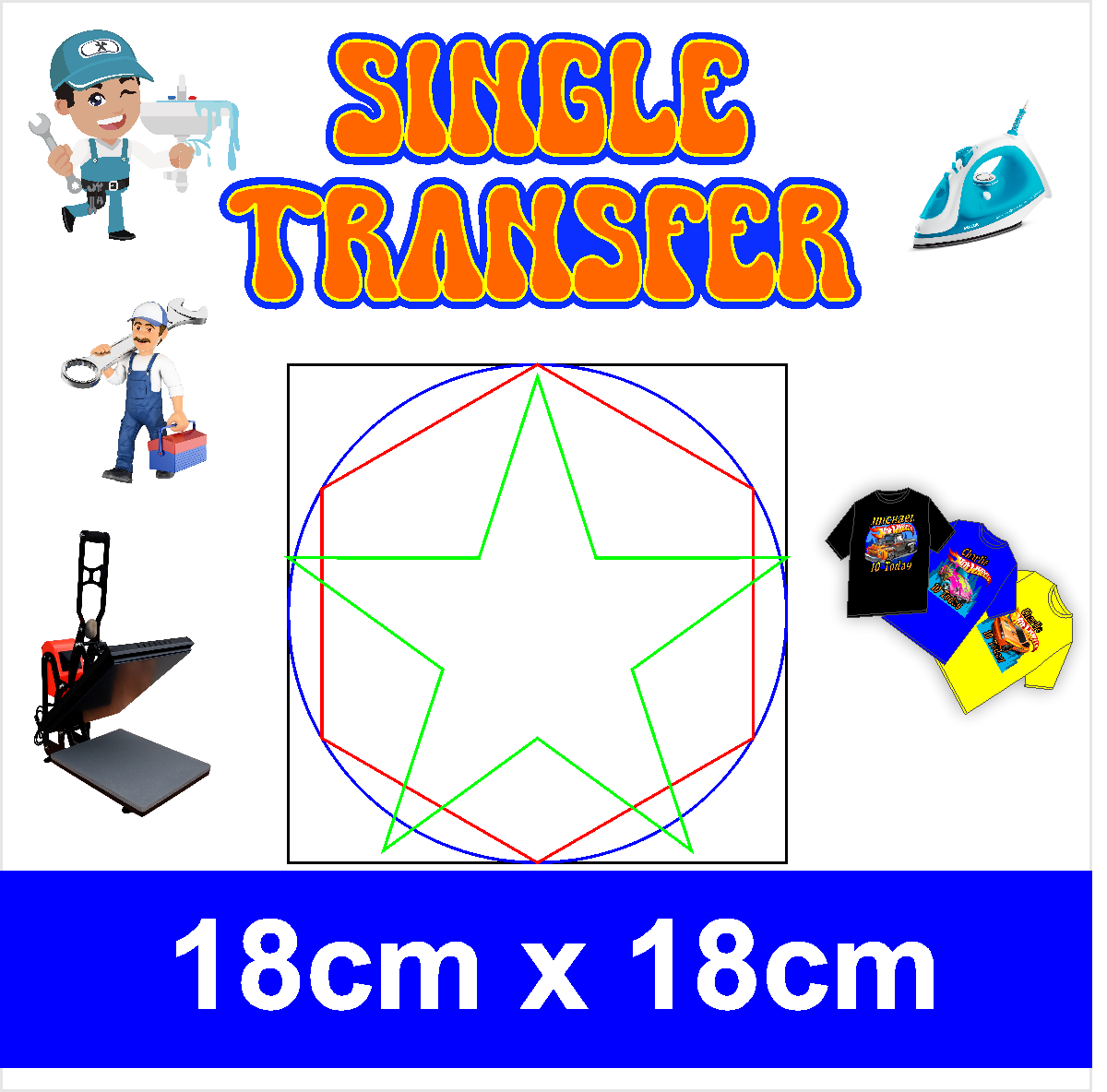 Single Iron On Transfers