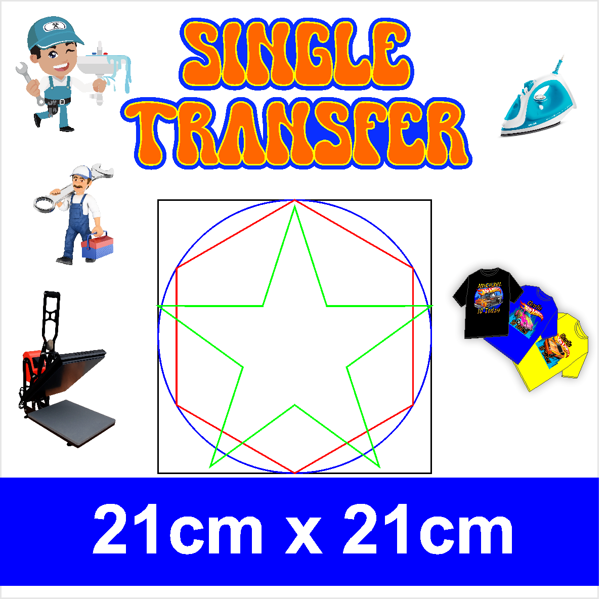 Single Iron On Transfers