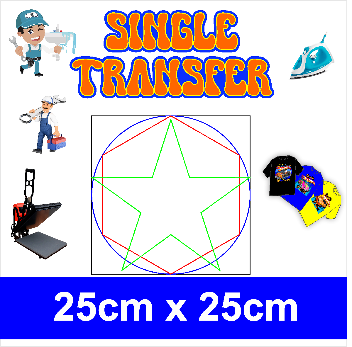 Single Iron On Transfers