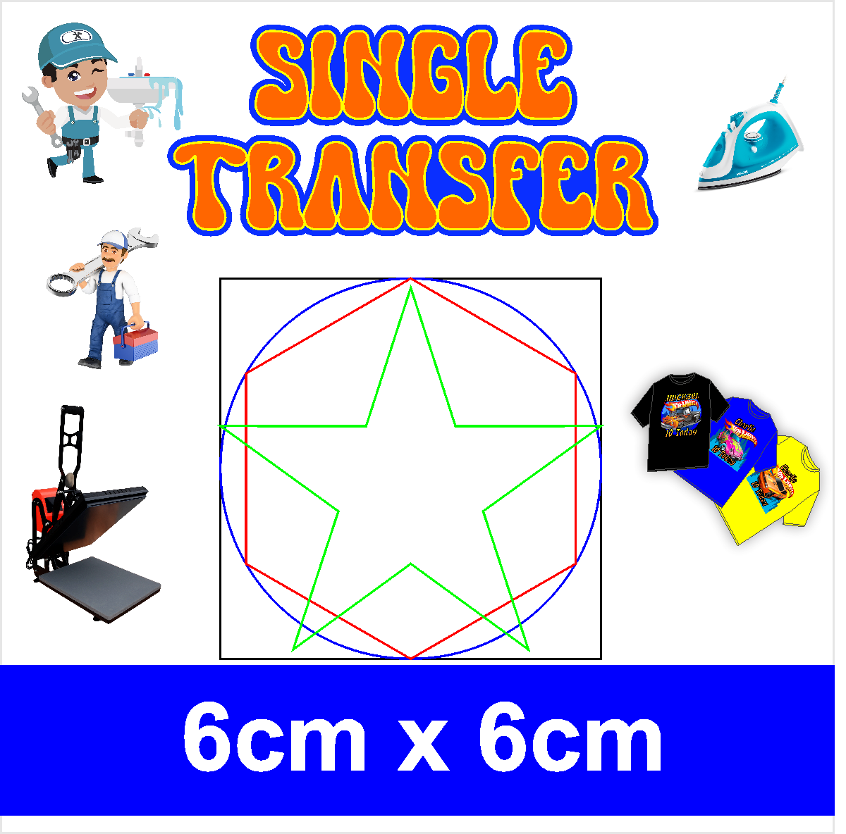 Single Iron On Transfers