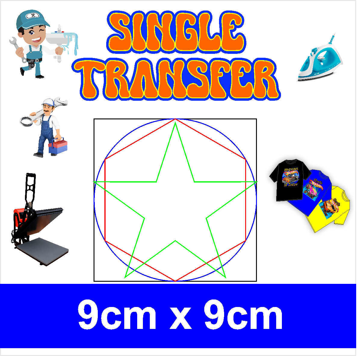 Single Iron On Transfers